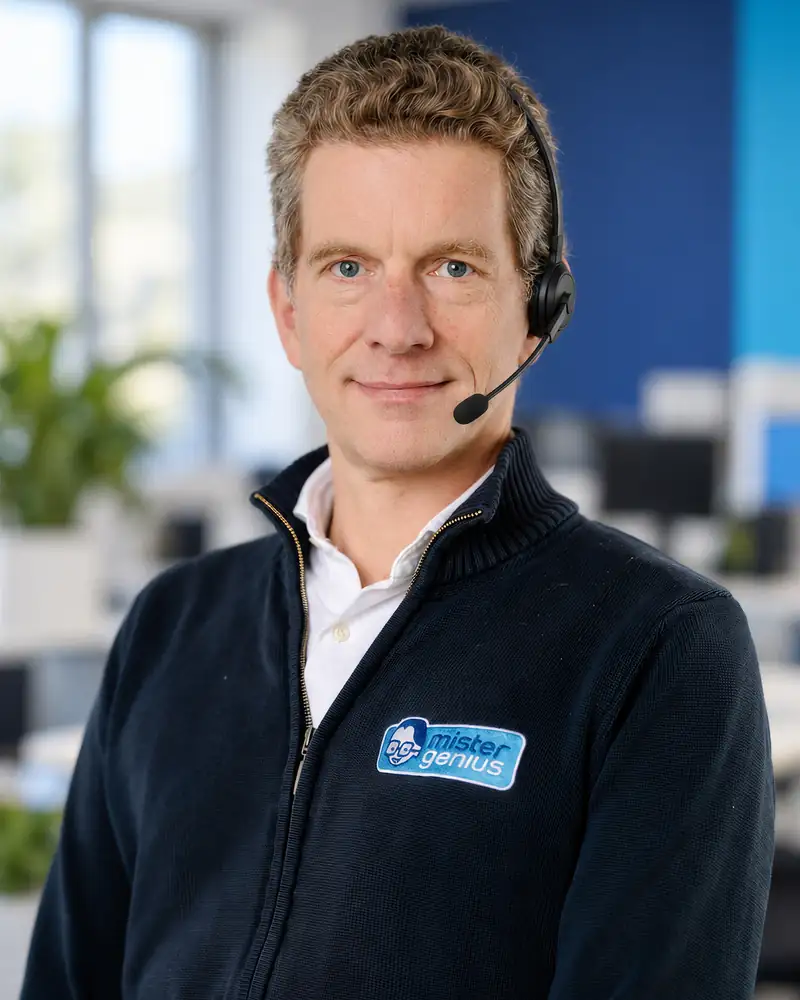 Olivier, conseiller informatique Mister Genius, portrait vertical
